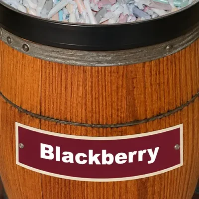 Barrel with homemade blackberry taffy at Smoky Mountain Candy Makers in Pigeon Forge, TN